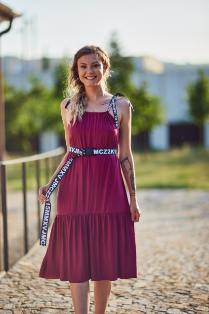 DÁMSKÉ SPLÝVAVÉ Šaty JAKOMAMA CZ VIOLET (vhodné jako těhotenské) (Velikost Dámské XS/S)