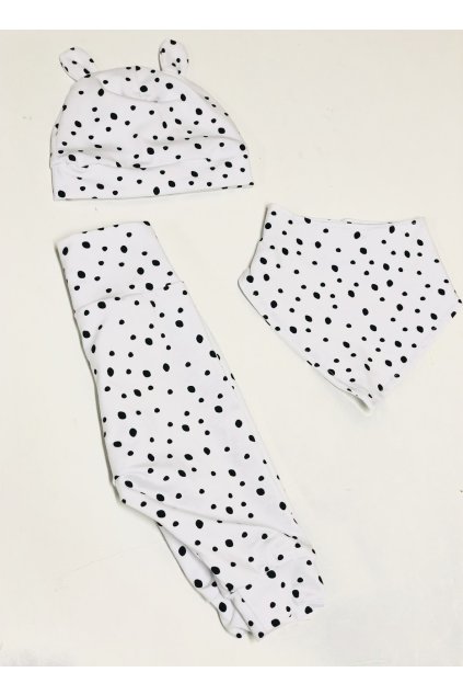 Mimi set WHITE DOTS (Velikost Miminko 68)