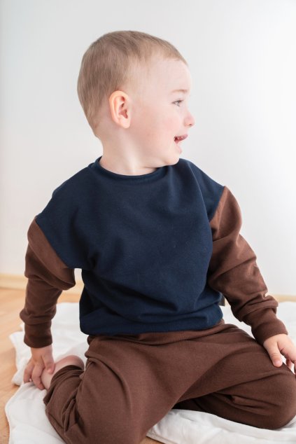 MIKINA ČOKO MODRÁ OVERSIZED (Velikost 110/116)