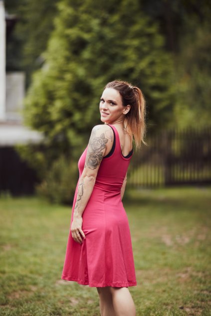 “NAKOMBINUJ SI SVÉ ÁČKOVÉ (NE)KOJÍCÍ ŠATY” MAGENTA - MAMINKA (POUZE SPODNÍ DÍL) (vhodné také jako TĚHOTENSKÉ) (Velikost Dám. XL)