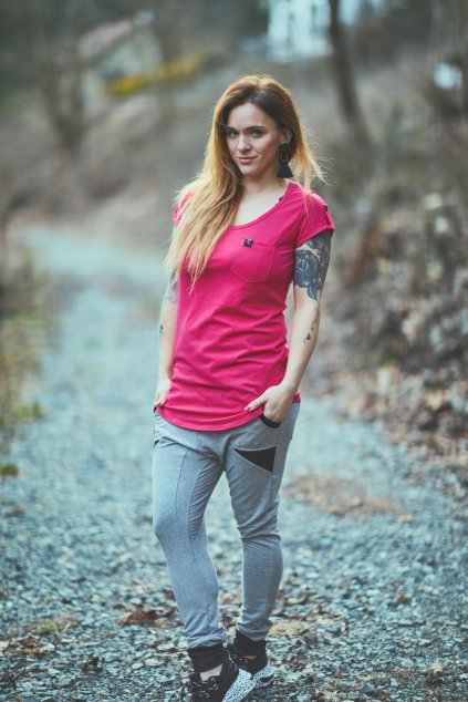 Baggy Bricks GREY z počesané teplákoviny (kratší verze) - Maminka (Velikost Dámské XL)