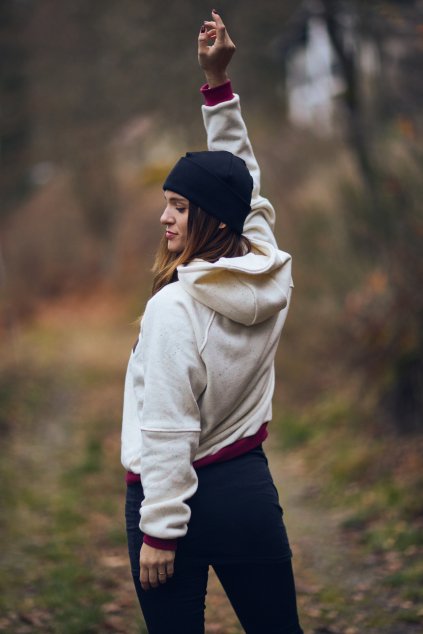 CROP OVERSIZE mikina z warmkeeperu RAINBOW  - Dámská (Velikost Dámské XS/S)