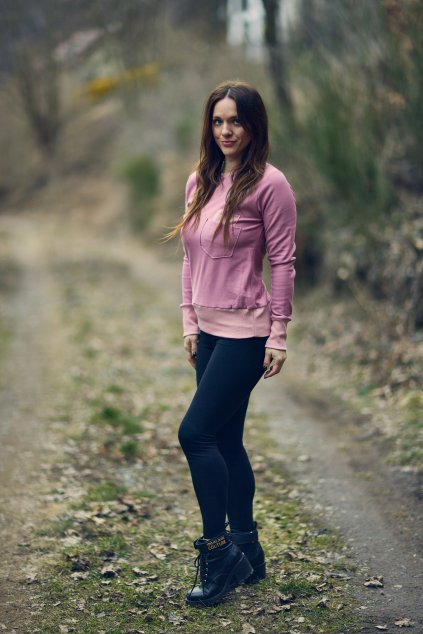 DÁMSKÁ Mikina DARK PINK Short (Velikost Dám. M/L)