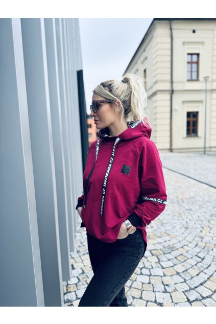 Dámská mikina s postranními zipy MADRID Violet SHORT  (mikina vhodná na kojení i jako těhotenská) (Velikost Dámské XS/S)