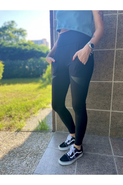 DÁMSKÉ Kalhotové legíny BRICKS PUNTO BLACK (Velikost Dámské XS)