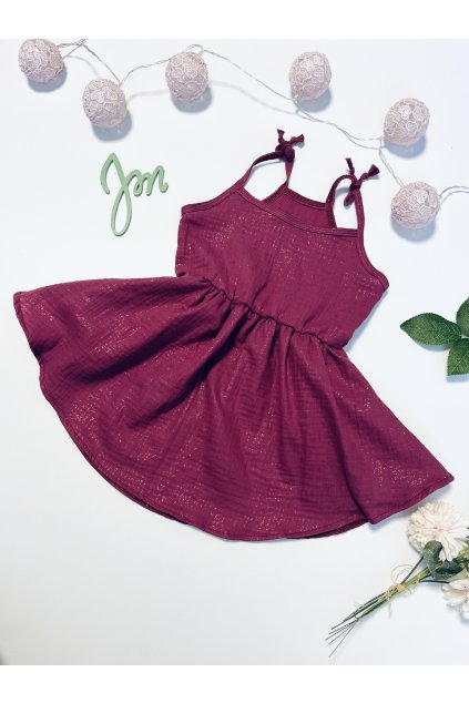 DÁMSKÉ Šaty POET PINK SHIMMER MUŠELÍN (Velikost Dámské S/M)