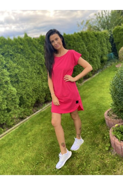 Dámské šaty TRIPLE MALINA (Velikost Dámské XS/S)