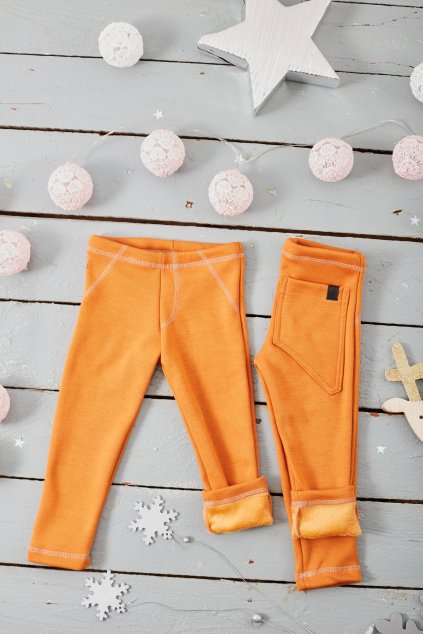Dětské Hřejivé zimní TERMO LEGÍNY HAPPY PUMPKIN WARMKEEPER (Velikost Dítě 146 - 152)