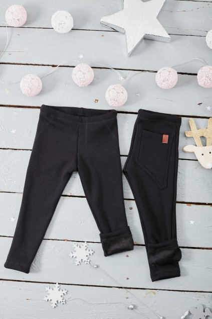 Hřejivé zimní TERMO LEGÍNY BLACK WARMKEEPER - Maminka (Velikost Dámské XS)