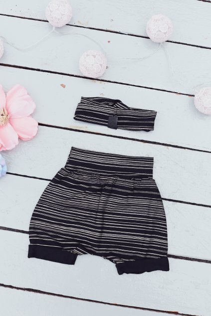 Mimi set GOLDIE Black - Holčička (Velikost Miminko 74)