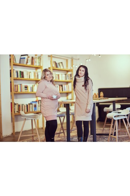 Prodloužená mikina HOOD UP Mia - Dámská (vhodné pro TĚHOTNÉ) (Velikost Dám. XL)