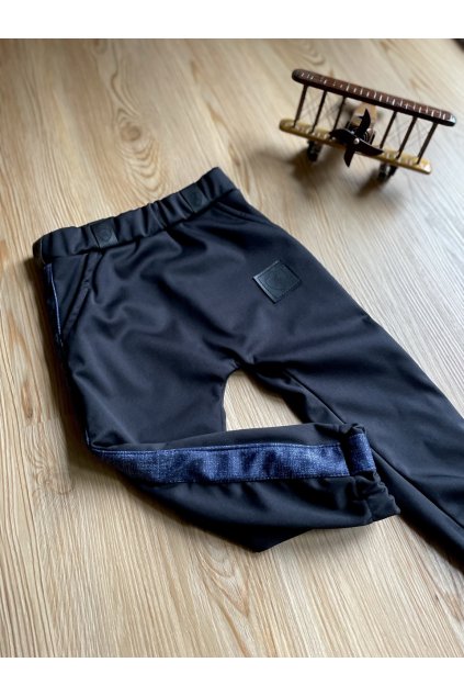 Softshell baggy s fleecem BLACK JEANS - Chlapeček (Velikost Dítě 122 - 128)