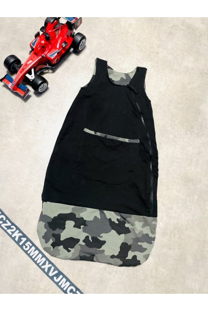 SPACÍ PYTEL BLACK ARMY 6-12 měsíců (Barva Černá)