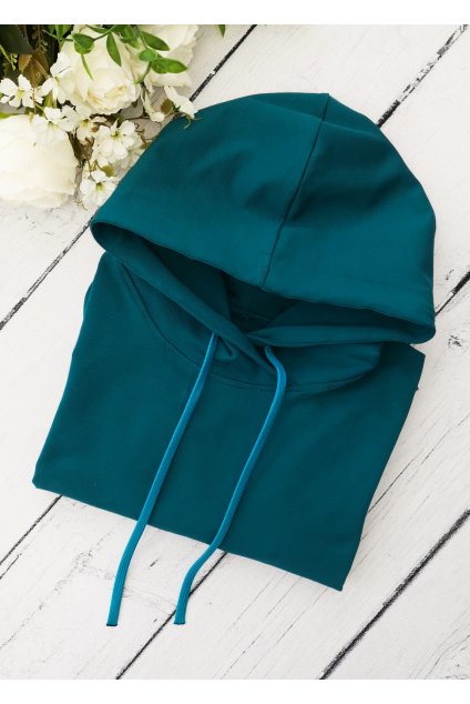 Mikina dámská TEAL (VELIKOST 34)