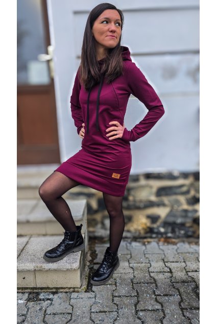 Mikinošaty BORDO kojicí (VELIKOST 34)