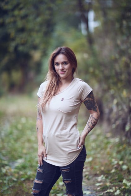 Triko LONG NATURE Beige - Maminka (Velikost Dámské XS/S)