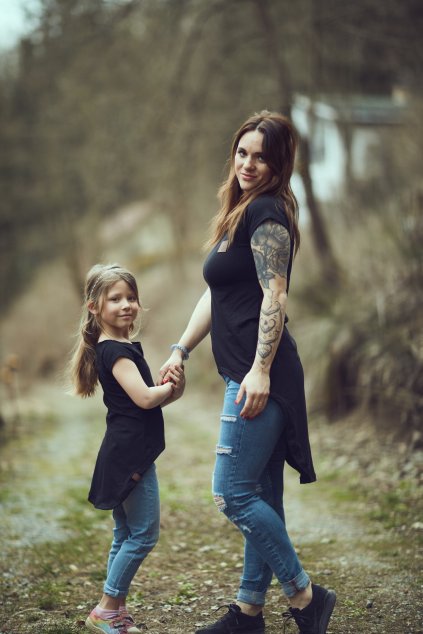 Triko MULLET Black - Maminka (krátký rukáv) (Velikost Dámské M)