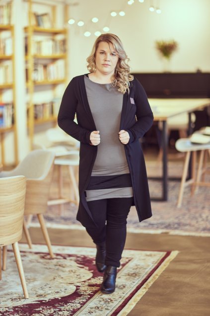 Úpletový Cardigan Black - Dámský (Velikost Dám. M/L)