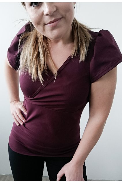 Dámské tričko DAISY bordó / kojicí (VELIKOST 34)