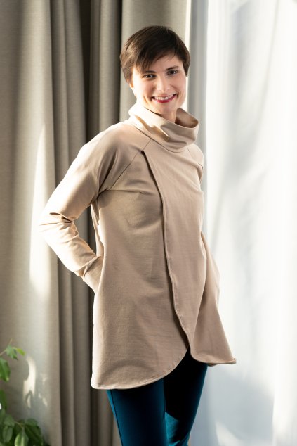 Dámský kabátek Melany Oriclo nude (Velikost L/XL)