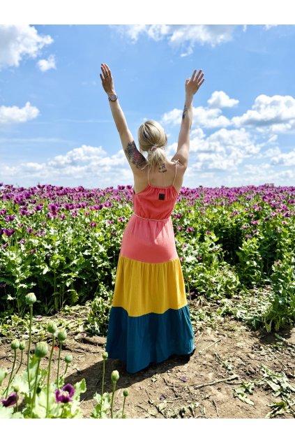 DÁMSKÉ Šaty MARSEILLE TRIPLE COLOR NEW mušelín (Velikost Dámské XS/S)