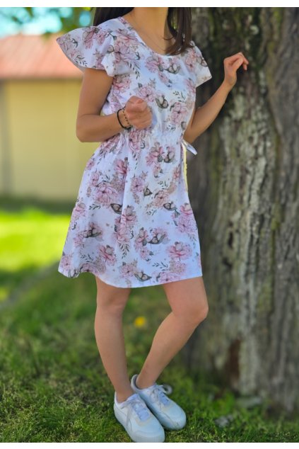 Dámské šaty BELLA / kojicí ROSE (VELIKOST 34, VERZE Klasik - nekojicí)