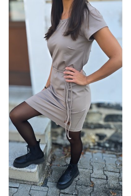 Šaty/tunika dámská PÍSKOVÁ (VELIKOST 34)