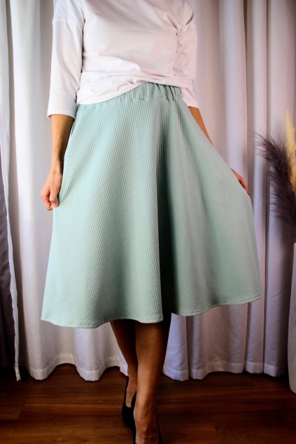 Půlkolová sukně Grace Smooth Elegant (Velikost L/XL)