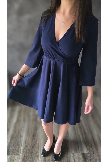 Šaty SOFIE NAVY (VELIKOST 34)