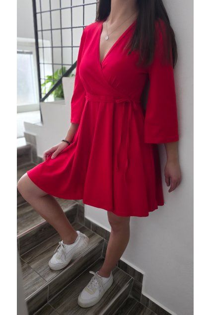 Šaty SOFIE RED (VELIKOST 34)