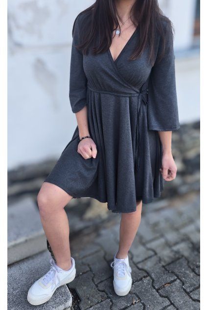 Šaty SOFIE melange (VELIKOST 34)