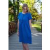 Modré kojicí šaty na svatbu, mušelín, Jsem máma