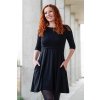 Kojicí šaty s kapsami Amalie BIO bavlna + modal black (Velikost L)