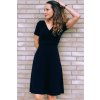 Kojicí šaty Grace s vázankou biobavlna+modal black (Velikost L)