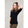 Elegantní tričko s hlubokými zády black (Velikost L)