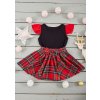 "KOMBINUJ" Sukně ze silnější kostkované pleteniny HO HO HO - Holčička (Velikost Dítě 74 - 80)