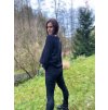 Dámská CROP mikina BLACK WARMKEEPER (Velikost Dámské S/M)