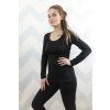 DÁMSKÉ Legíny z teplákoviny BASIC Black (kratší verze) (Velikost Dámské S)