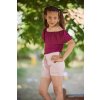 DÍVČÍ  splývavé triko s volanem MARGOT VIOLET (Velikost Dítě 146 - 152)