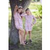 DÍVČÍ Balónkové šaty EMBER PINK (dlouhý rukáv) (Velikost Dítě 134 - 140)