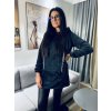 Hřejivá DÁMSKÁ mikina FLEECE HOODIE Black (Velikost Dámské XS/S)