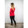 Kojící tričko RED (dlouhý rukáv) - Maminka (Velikost Dám. XL)