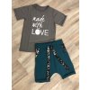 Triko / Bodýčko Made with Love GREY (KRÁTKÝ RUKÁV) - Chlapeček (Velikost Miminko 80)