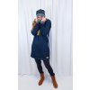 Dámské zateplené mikinošaty JEANS (VELIKOST 34)