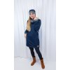 Dámské zateplené mikinošaty JEANS (VELIKOST 34)