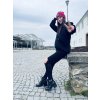 Dámská Kojicí mikina se skrytým zipem HOODIE SHINY Black (Velikost Dámské XS/S)