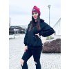 Dámská Kojicí mikina se skrytým zipem HOODIE SHINY Black (Velikost Dámské XS/S)