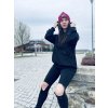 Dámská Kojicí mikina se skrytým zipem HOODIE SHINY Black (Velikost Dámské XS/S)