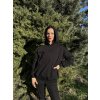Dámská Kojicí mikina se skrytým zipem HOODIE SHINY Black (Velikost Dámské XS/S)