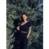 Dámský CROP TOP ONE-SIDE Black (Velikost Dámské S)